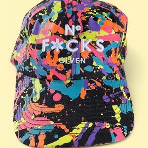 NWOT No F*CKS GIVEN Field Grade Splatter 5-panel hat